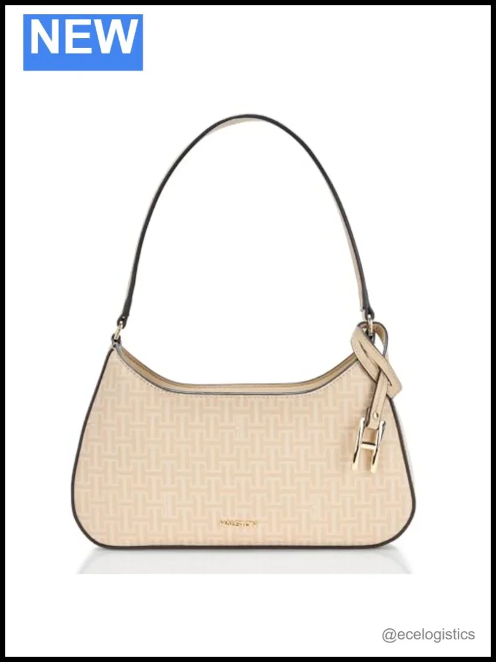 Halston Heidi Shoulder Bag Top Zip Satchel PVC